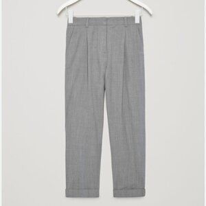 COS Wool Blend Grey Turned Up Cuff Ankle Trouser Pants Size 4